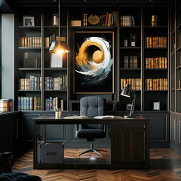 Dynamic Wave Vortex Abstract Art Print Poster