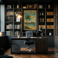 Naples Florida Poster Coastal Beach Wall Art Home Decor