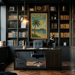 Naples Florida Poster Coastal Beach Wall Art Home Decor