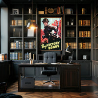 Canadian WWII Soldier Poster: Dramatic Military Artwork