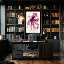 The Graceful Octopus Art Print Poster for Home Decor PosterGoat