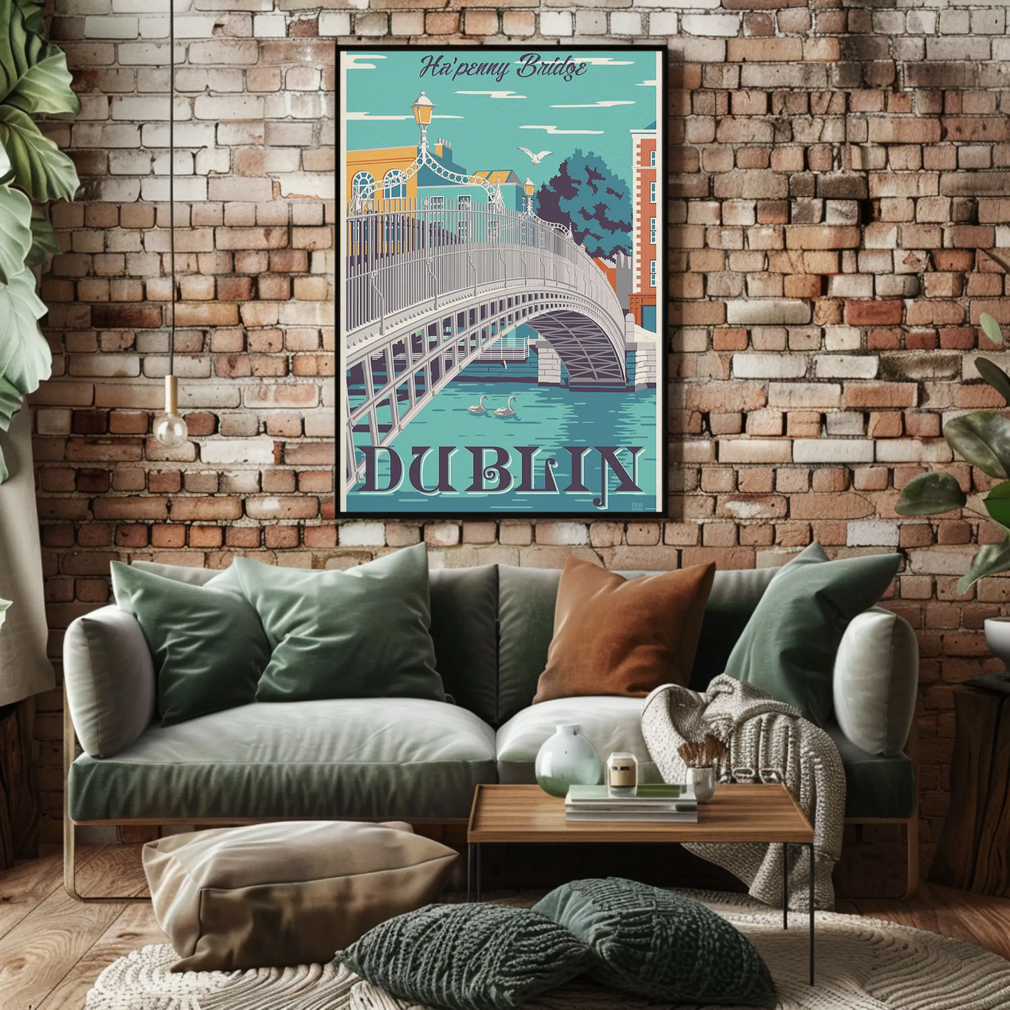 Dublin Ha'penny Bridge Travel Poster
