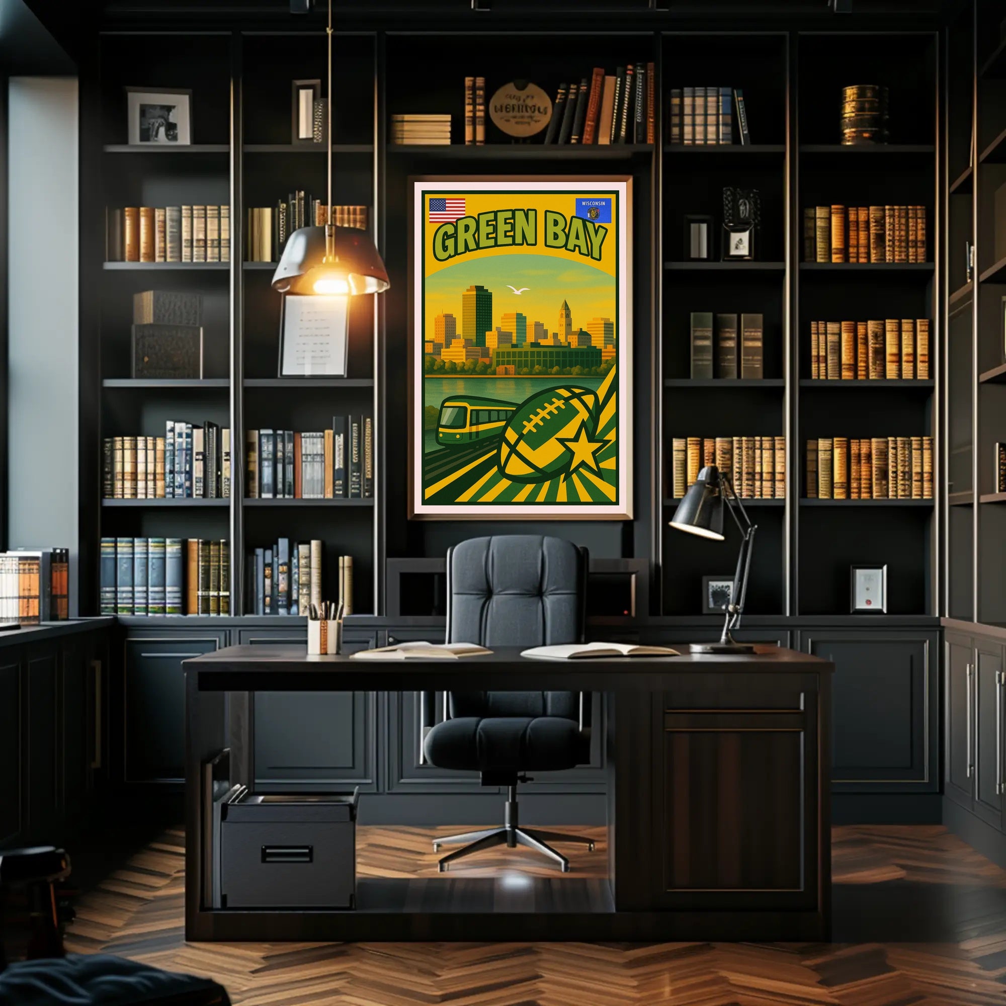 Green Bay Travel Poster PosterGoat