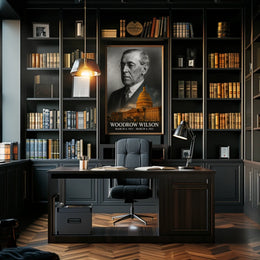 Woodrow Wilson 28th President of the United States Reflections Poster
