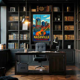 Nashville Pop Art Poster