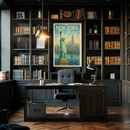 New York Iconic Landmarks Poster