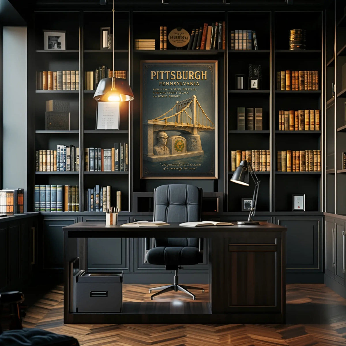 Pittsburgh A Legacy of Steel and Bridges Poster