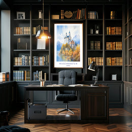 Neuschwanstein Castle Scenic Travel Poster PosterGoat