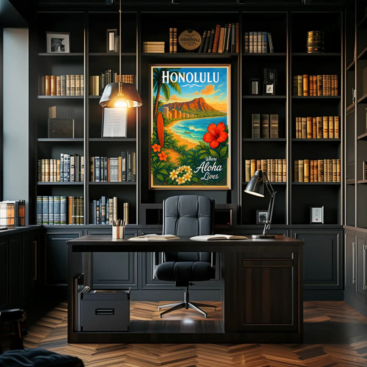 Honolulu Where Aloha Lives Poster