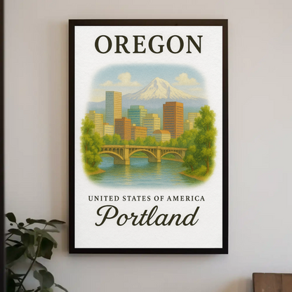 Oregon, Portland Signature Series Vintage Travel Poster