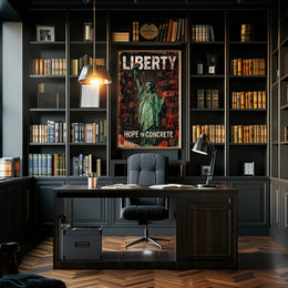 Statue of Liberty Grunge Art Political or Propaganda Poster