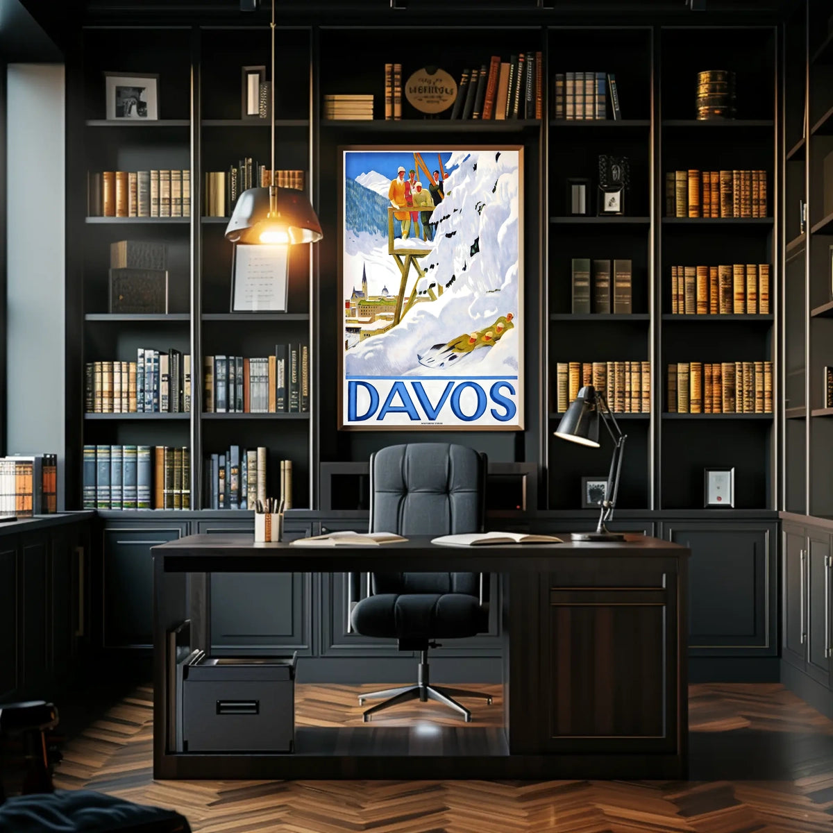 Winter Sports In Davos Poster