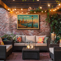 Charm City Harbor Travel Poster Art Print