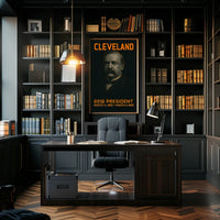 Grover Cleveland 22nd President of the United States Techno Schematic Poster