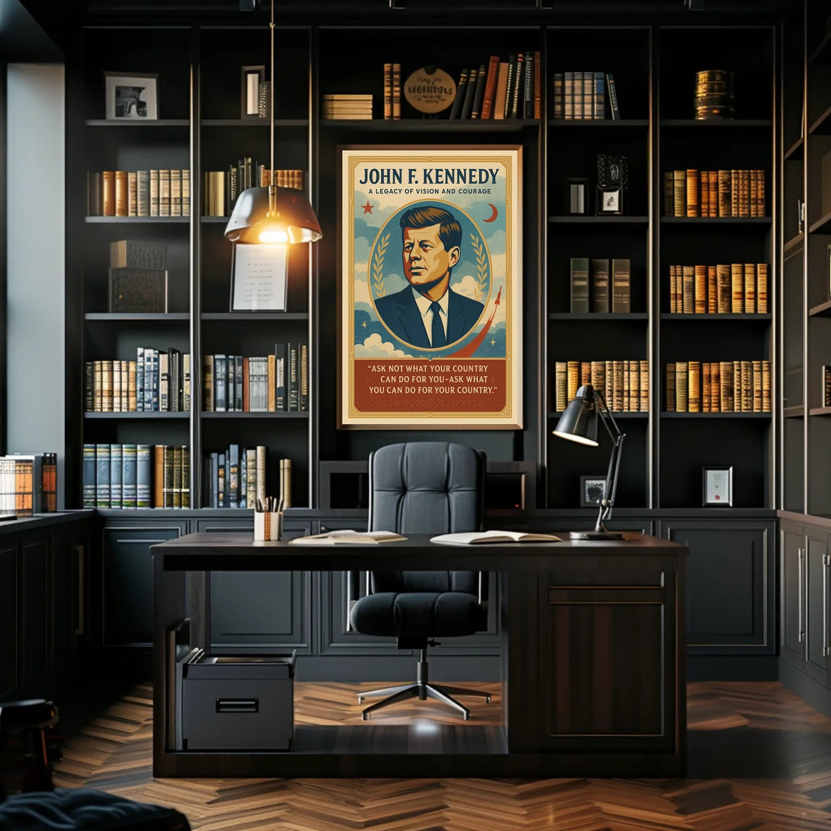 JFK Vintage Poster: Visionary Leadership and Legacy