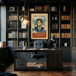 JFK Vintage Poster: Visionary Leadership and Legacy
