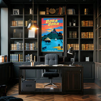Bora Bora Romance Vintage Travel Poster PosterGoat