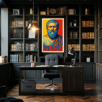 Plato Philosophical Icon Poster