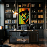Vibrant Geometric Portrait Poster PosterGoat