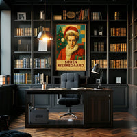 Festive Kierkegaard Christmas Pop Art Cultural Poster