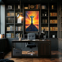 Christ the Redeemer at Sunset: Stunning Travel Poster