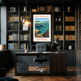 Great Barrier Reef: Vibrant Marine Life and Coral Formations Poster