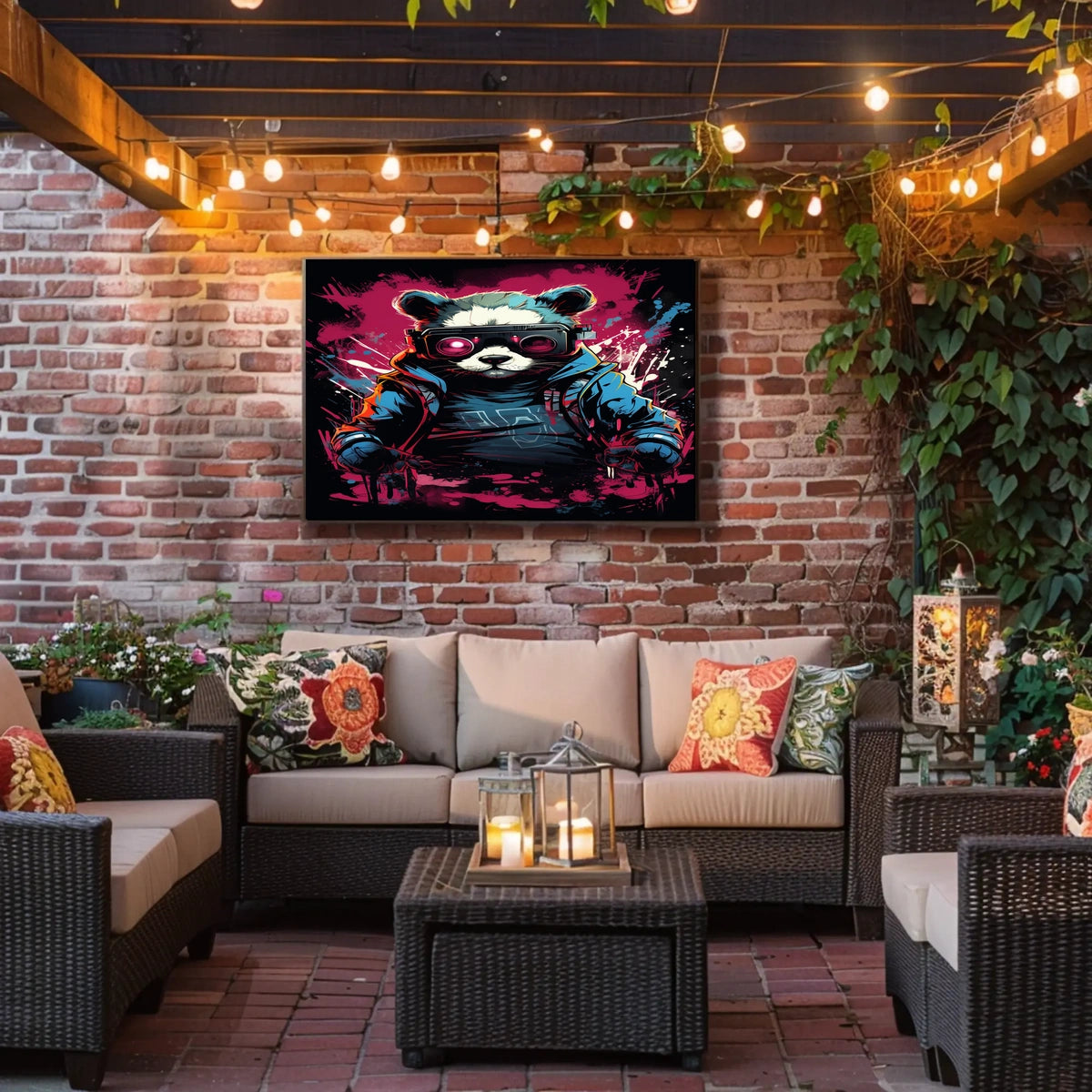 Cyberpunk Panda Poster