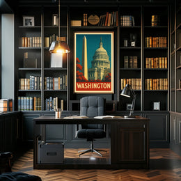 Washington Landmarks Poster