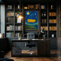 PUERTO RICO Starry Night Cultural or Heritage Poster