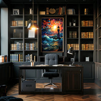 Lighthouse At Dusk Poster