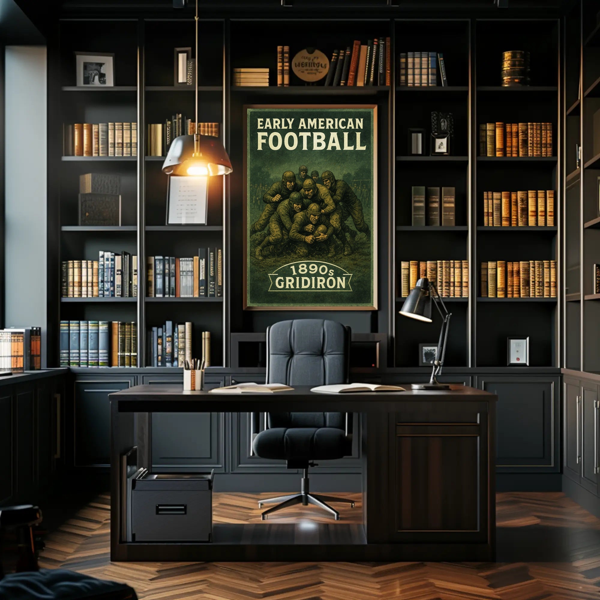 Early American Football 1890s Gridiron Poster PosterGoat
