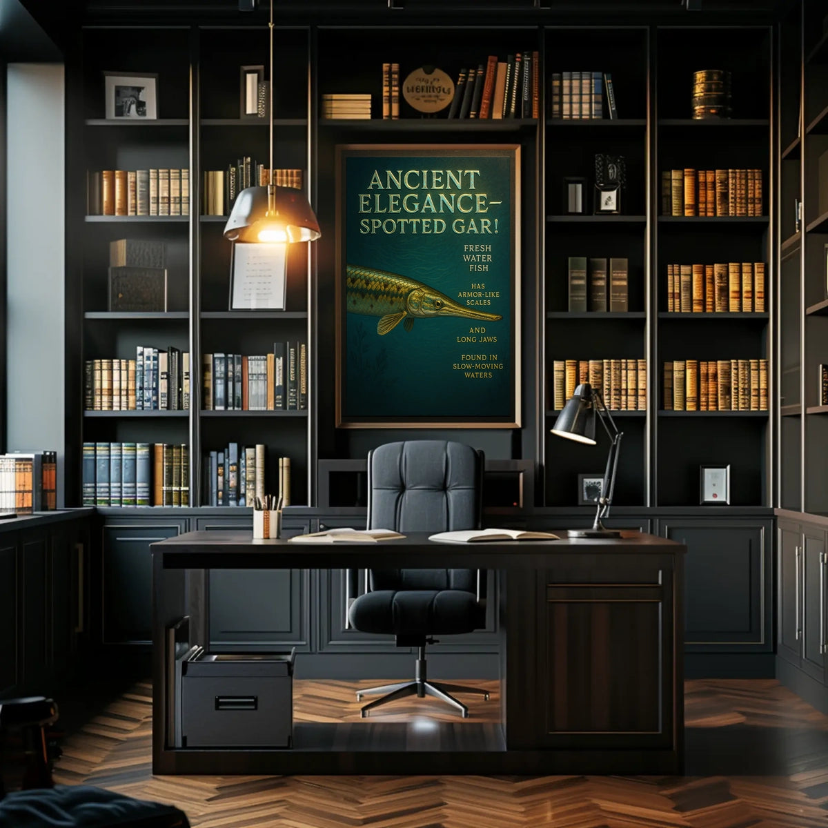 Ancient Elegance Spotted Gar Poster