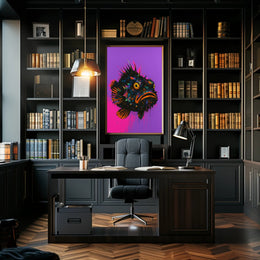 Neon Fish Expression Poster