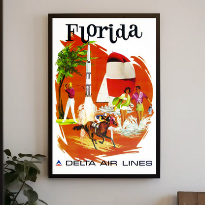 Florida Air Lines Travel Poster