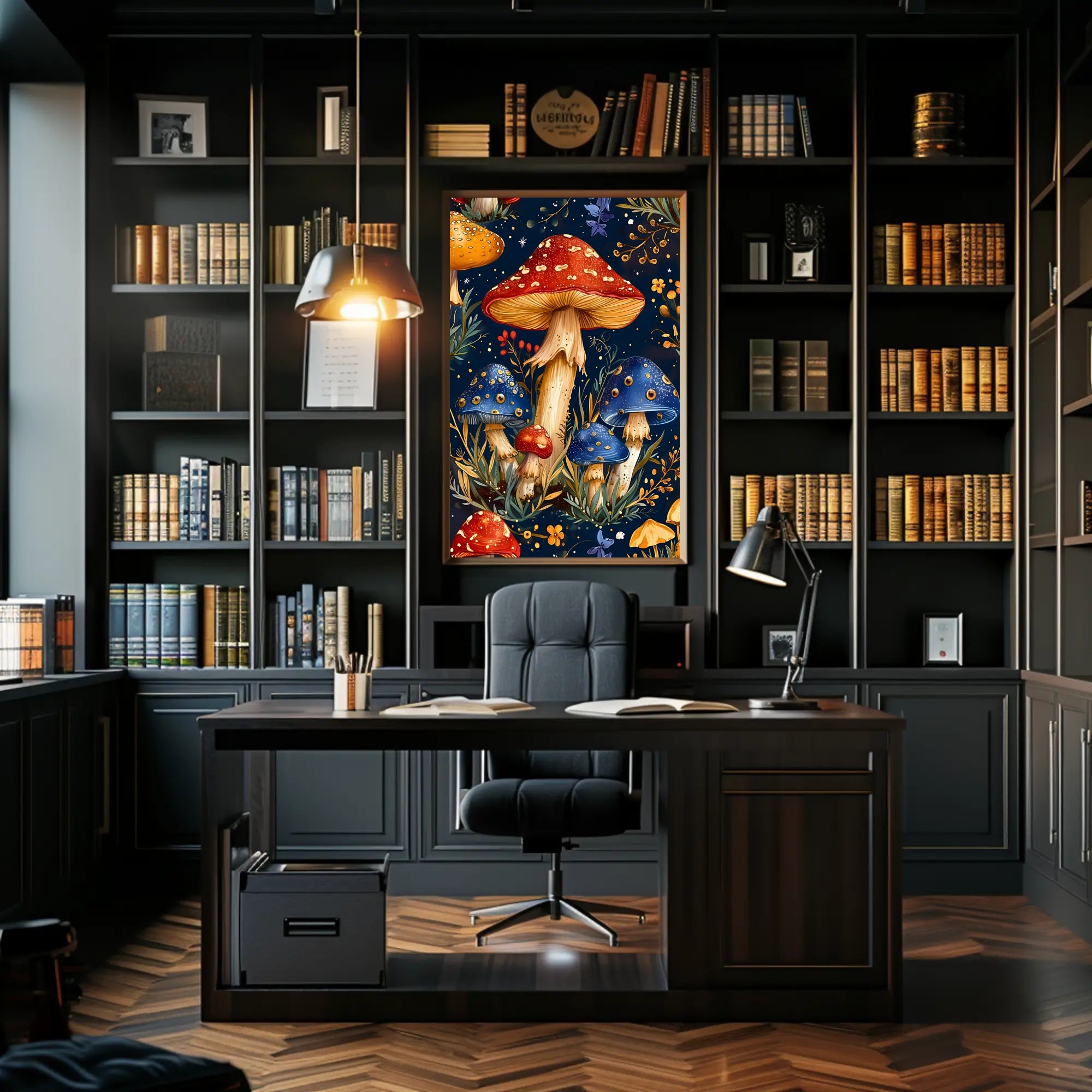 Mushroom Magic: Enchanted Forest Fantasy Art Poster