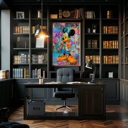 Cartoon Mouse in Urban Street Art Pop Culture Poster