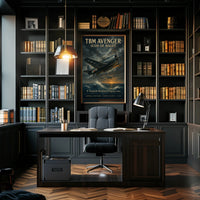 TBM Avenger Aviation Poster Vintage Military Wall Art