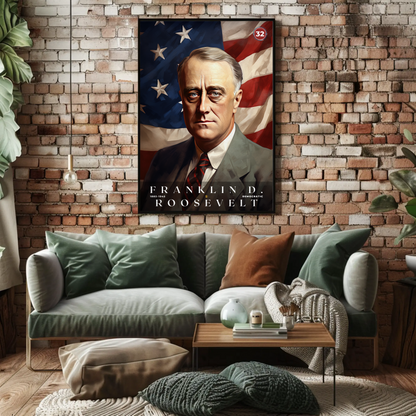 Franklin Roosevelt 32nd President Of The United States Portrait
