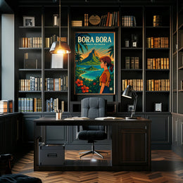 Bora Bora Adventure Vintage Travel Poster PosterGoat