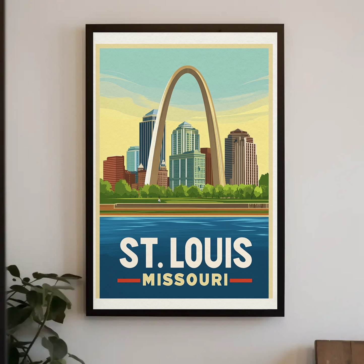 St. Louis Missouri Vintage Poster - Gateway Arch