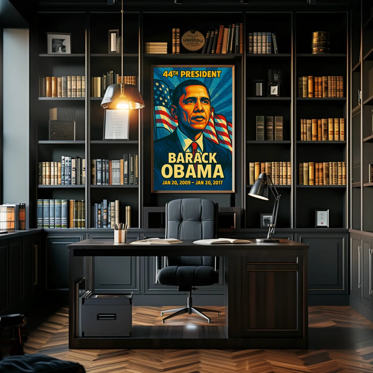 Barack Obama 44th President of the United States Colorful Comic Book Style Poster