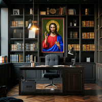 Iconic Portrait of Jesus Christ Poster