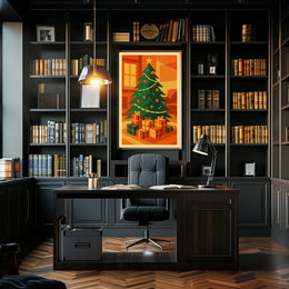 Festive Christmas Scene Poster