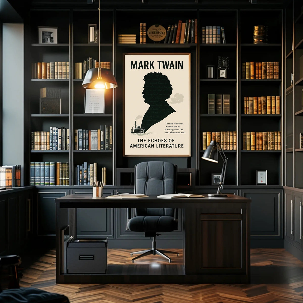 Mark Twain The Echoes of American Literature Poster