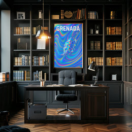 Grenada A Vibrant Geometric Vision Poster