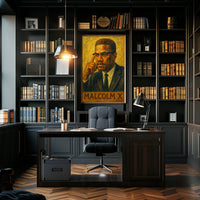 Malcolm X A Powerful Portrait Poster