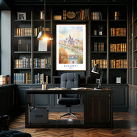 Budapest Hungary Autumn Watercolor Art Urban or Cityscape Poster PosterGoat