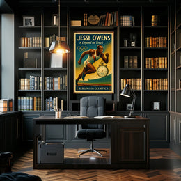 Jesse Owens Berlin 1936 Olympics Vintage Poster Art