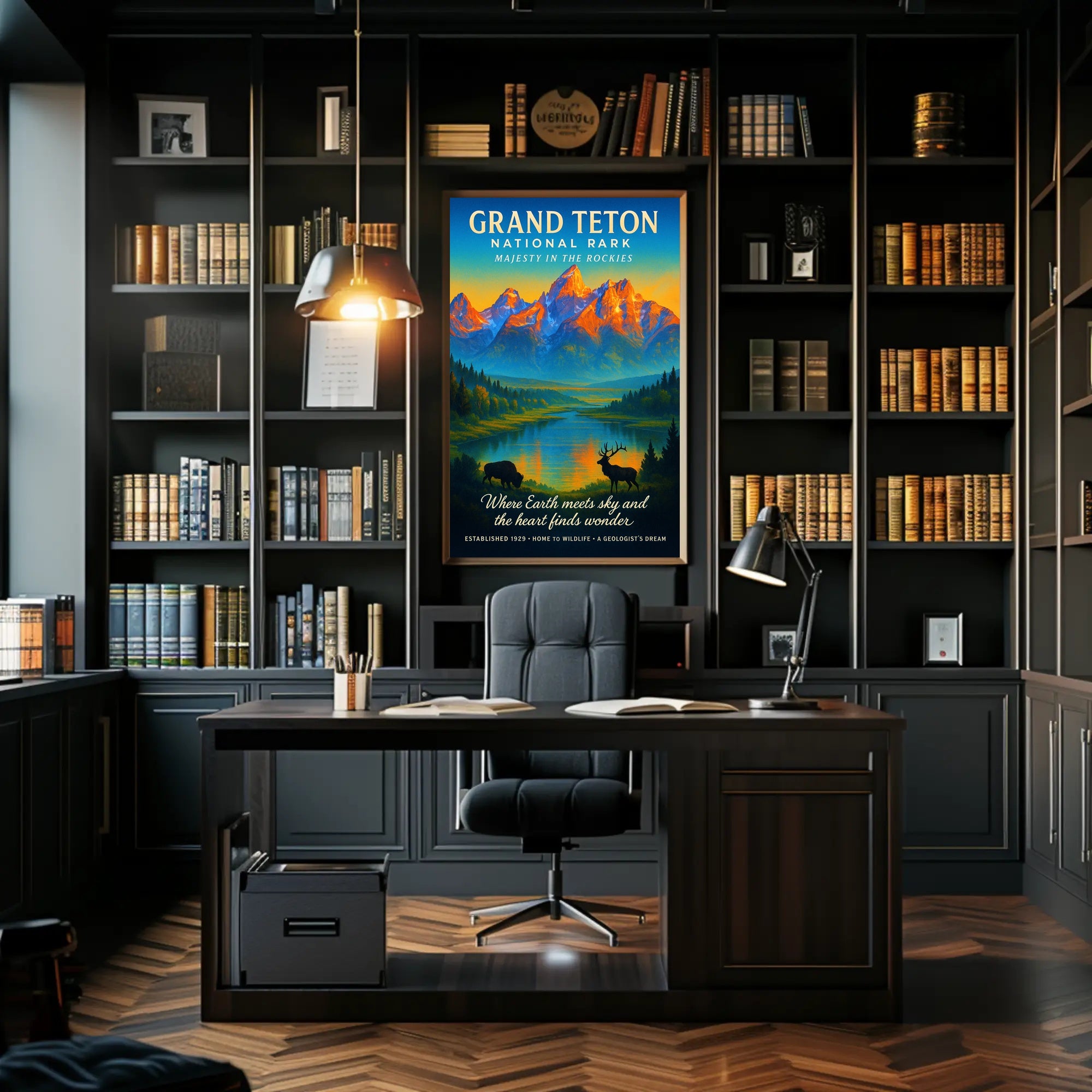 Majesty in the Rockies Grand Teton National Park Poster PosterGoat