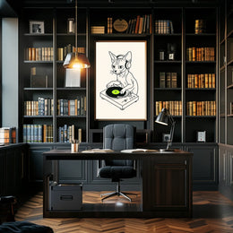 Dj Cat On The Decks Poster